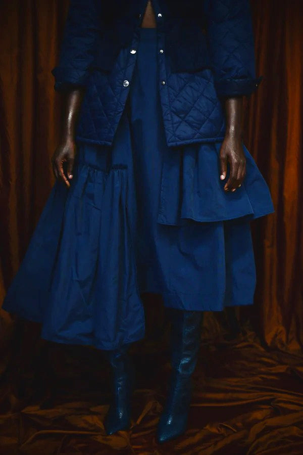 Stylish Button Up Jacket & Asymmetric Skirt Set