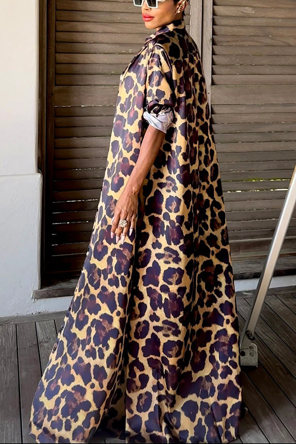 Stylish Leopard Print Top & Pants Set