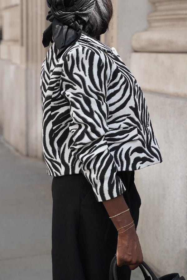 Stylish Classic Zebra Print Jacket