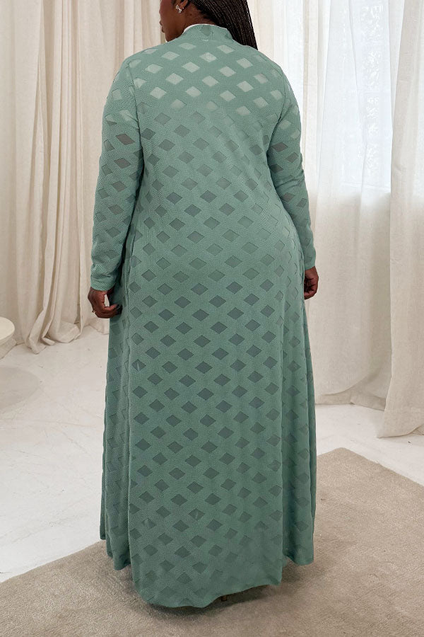 Casual Knitted Long Cardigan & Trousers Set