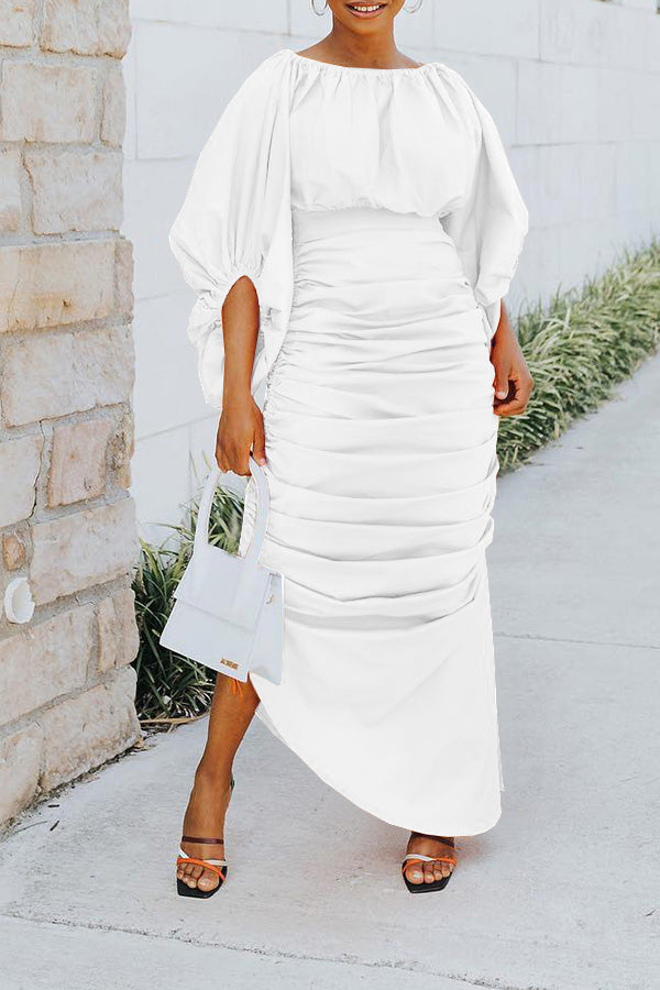 Gorgeous And Chic Ruched Slim Dress