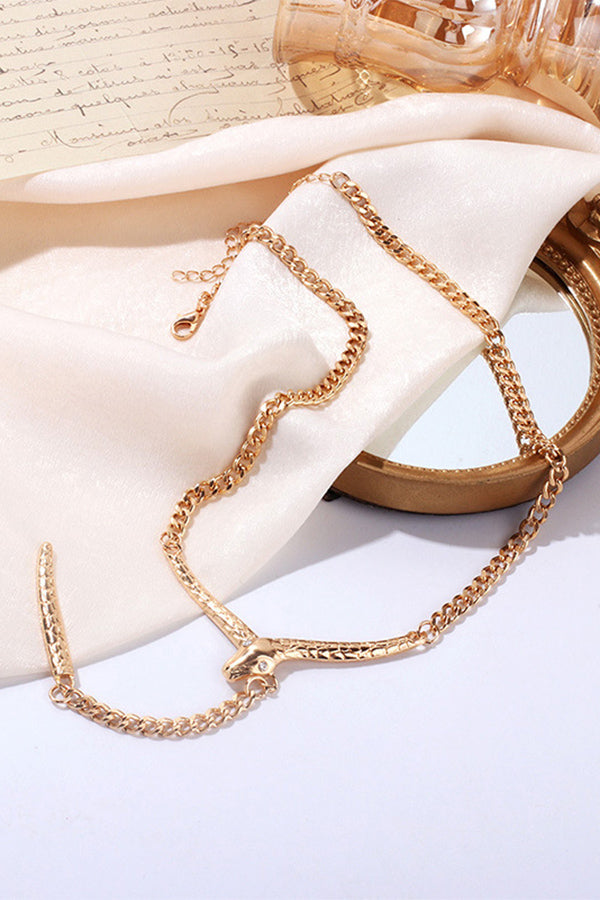 Snake Chain Tassel Necklace