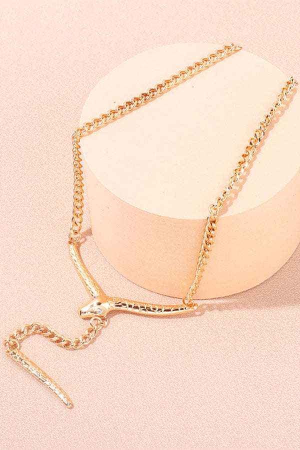 Snake Chain Tassel Necklace
