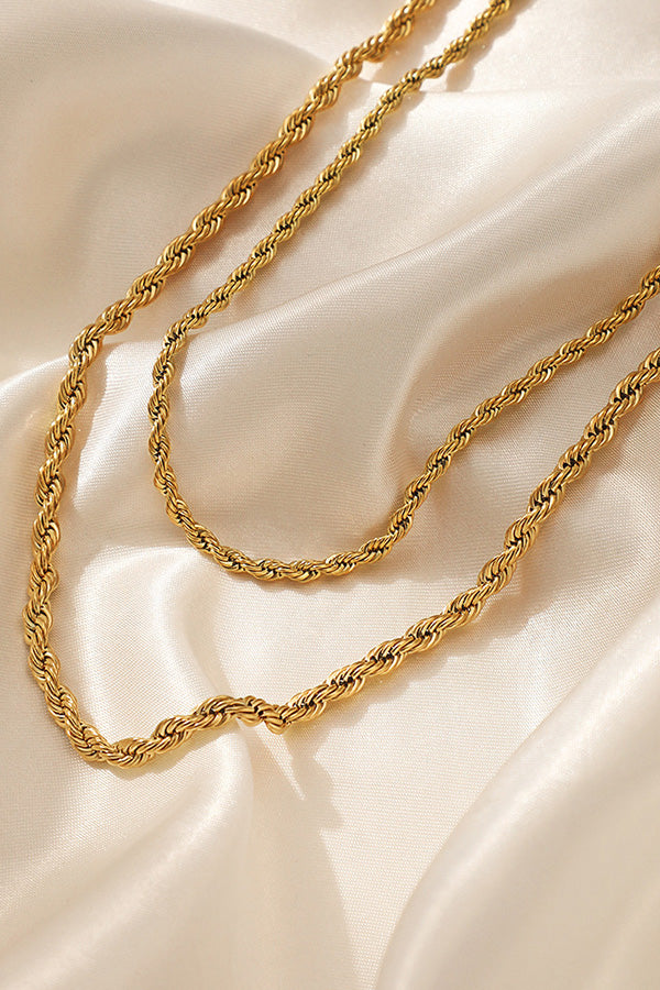 Simple Twist Chain Necklace