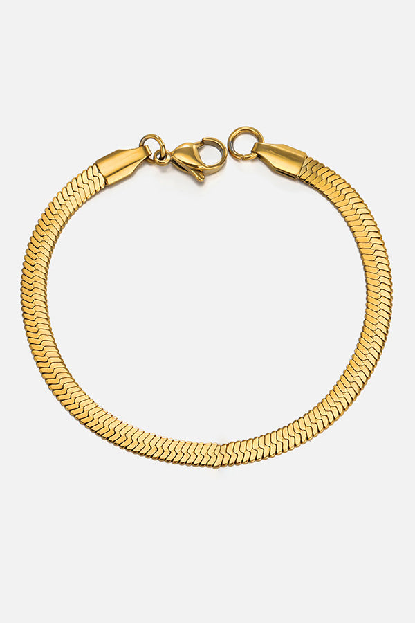 Chic Flat Snake Chain Bracelet