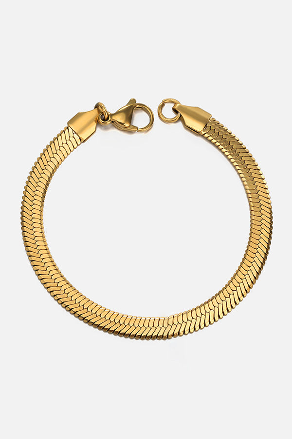 Chic Flat Snake Chain Bracelet