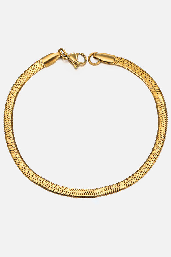 Chic Flat Snake Chain Bracelet
