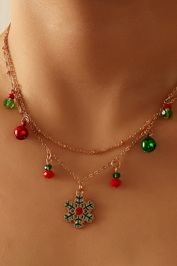 Chic Snowflake Bell Chain Necklace