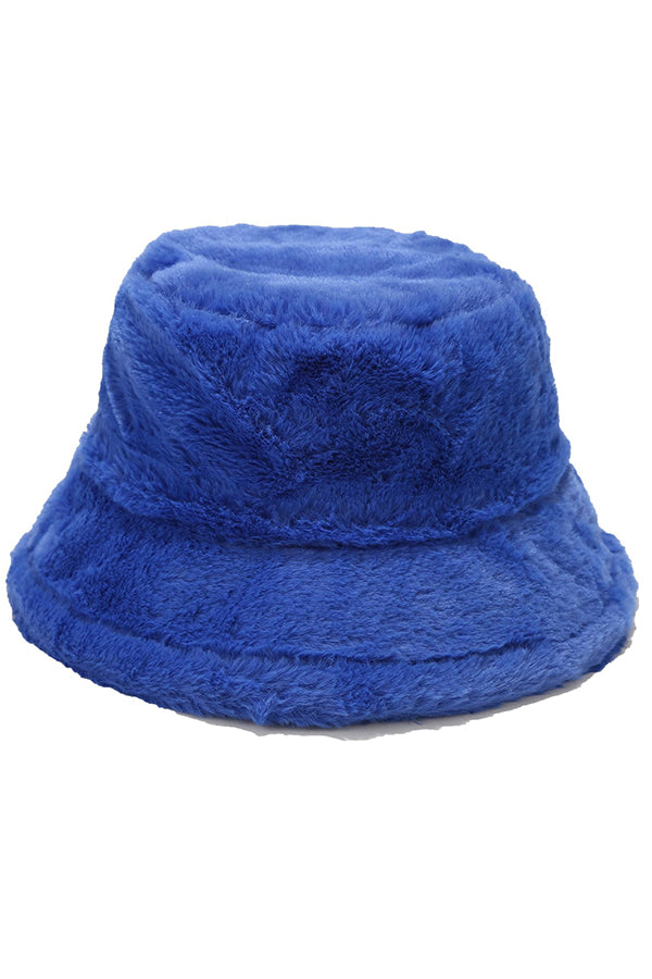Casual Solid Color Furry Bucket Hat