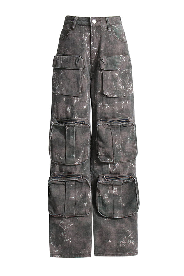 Casual Camo Print Multiple Pockets Pants