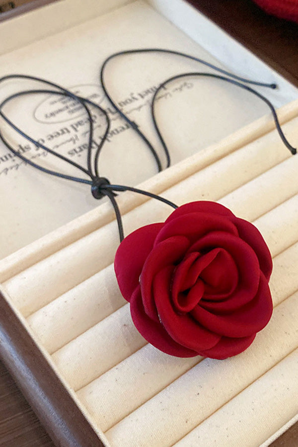 Elegant Rose Flower Multi-layered Necklace