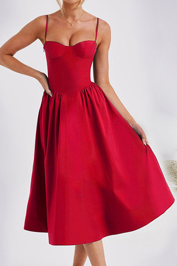 Stylish Sweet Ruched A-line Dress