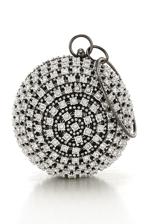 Stylish Sparkle Rhinestones Ball Shaped Evening Bag
