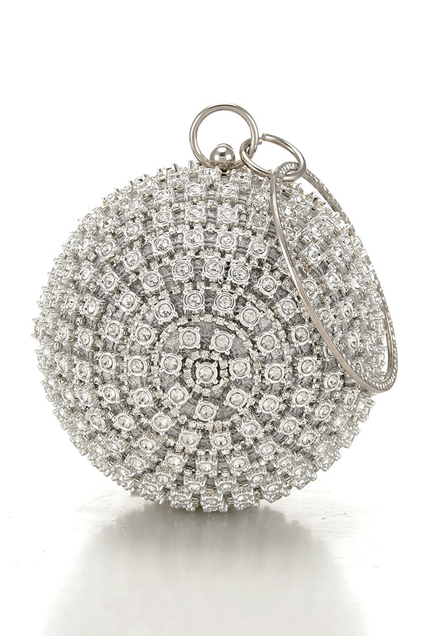 Stylish Sparkle Rhinestones Ball Shaped Evening Bag