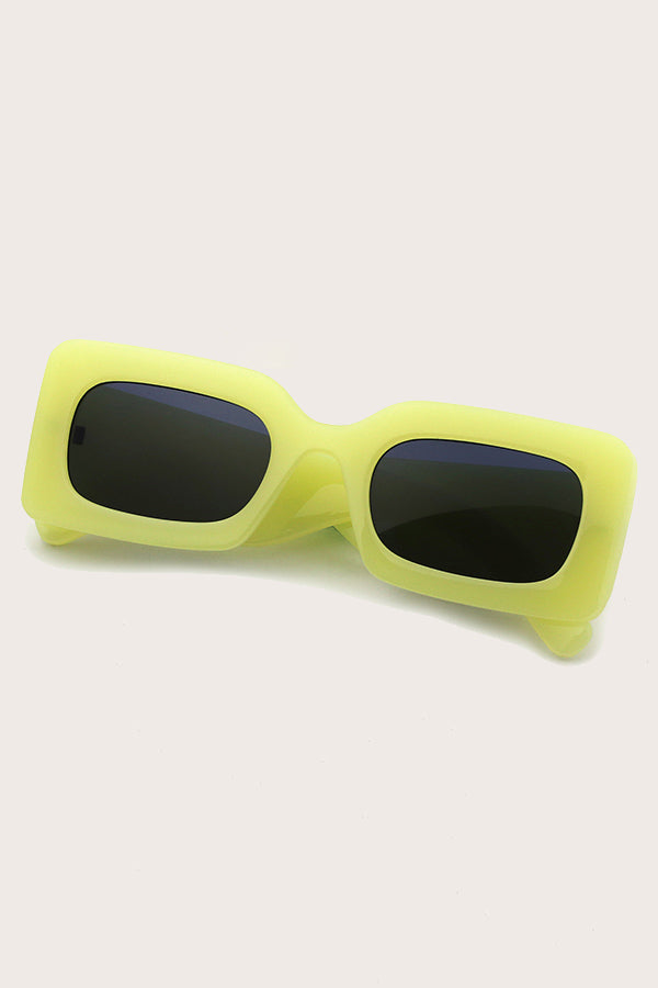 Jelly Color Square Frame Fashion Sunglasses