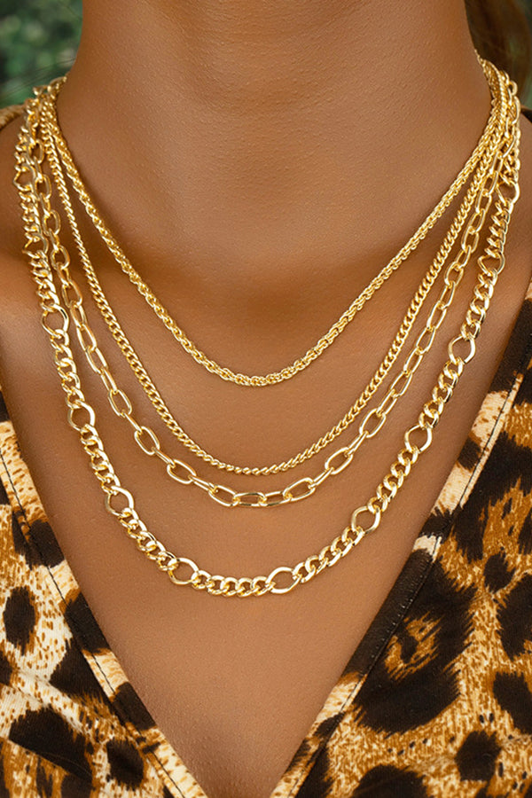 Gold Plated Multi Layer Necklace