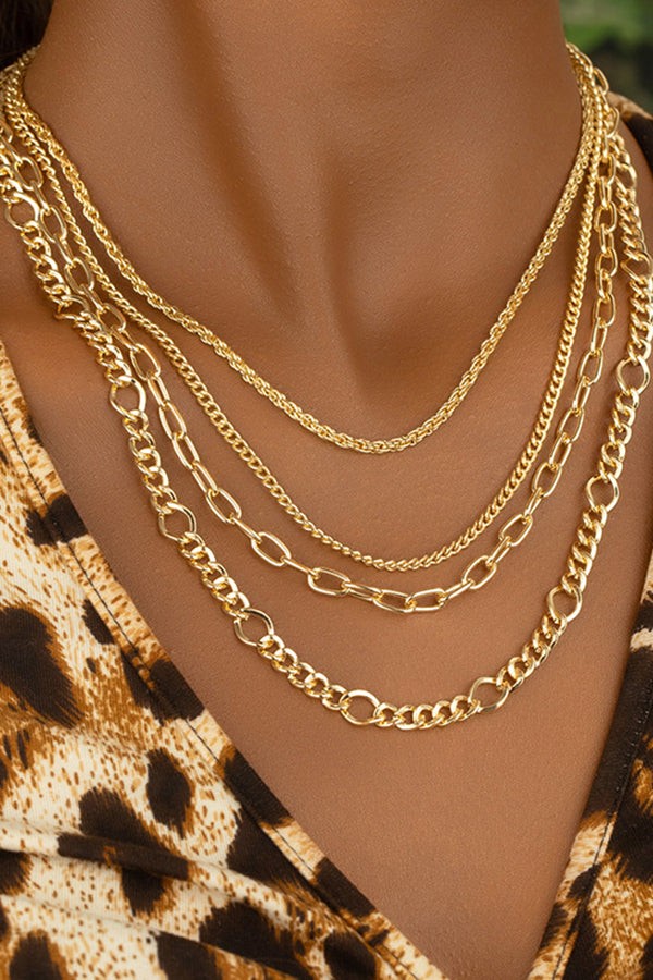 Gold Plated Multi Layer Necklace